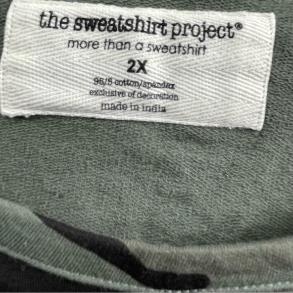 The Sweatshirt pullover siz 2X camouflage relaxed fit slight flared himline S/L - Picture 6 of 16